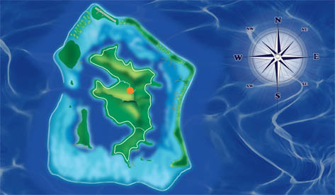Map of Bora Bora mount popoti viewpoint Tupuna Jeep Safari